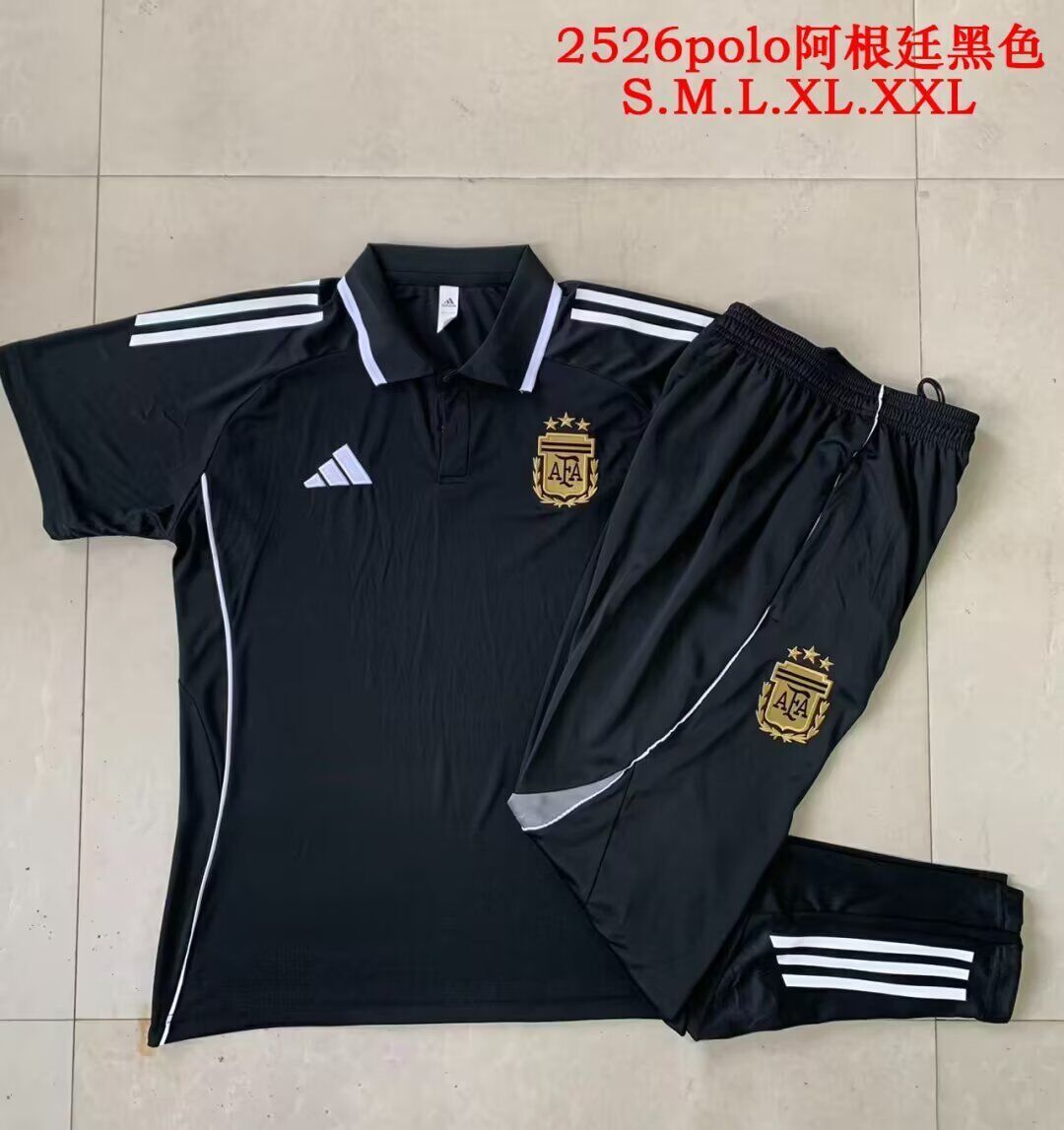 AAA Quality Argentina 25/26 Black Training Kit Jerseys